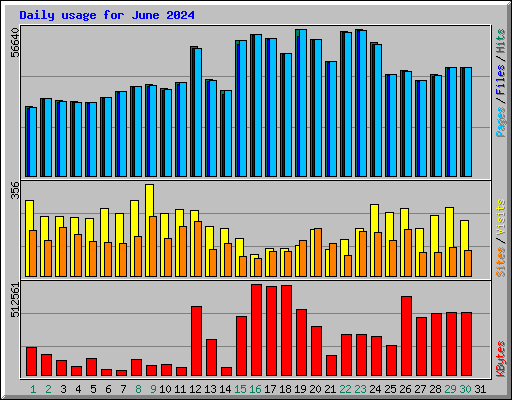 Daily usage for June 2024