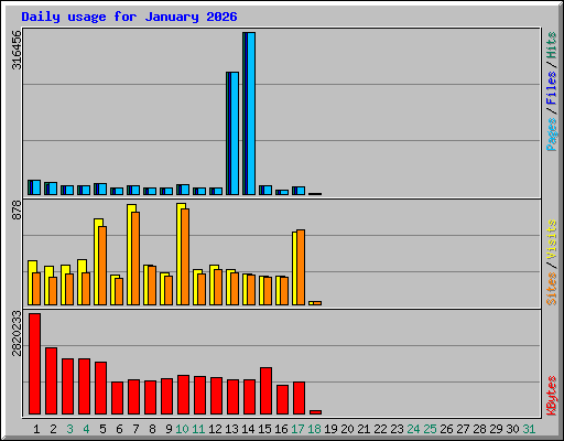 Daily usage for January 2026