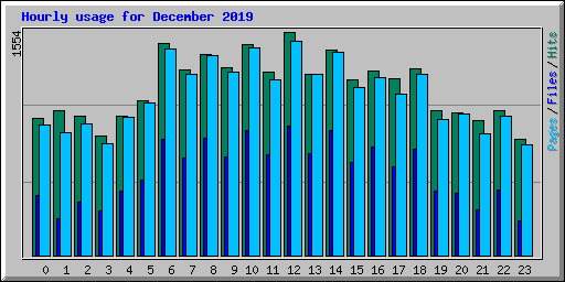 Hourly usage for December 2019