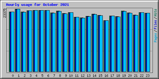 Hourly usage for October 2021