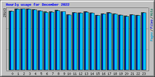 Hourly usage for December 2022