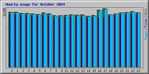 Hourly usage for October 2024