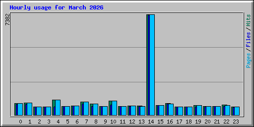 Hourly usage for March 2026